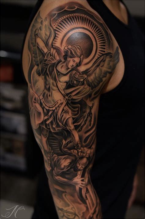 To draw illusions on paper is one thing, but to get. Necessary Evil | Archangel tattoo, Archangel michael ...