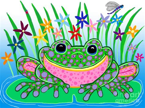 Very Happy Spotted Frog Digital Art By Nick Gustafson Fine Art America
