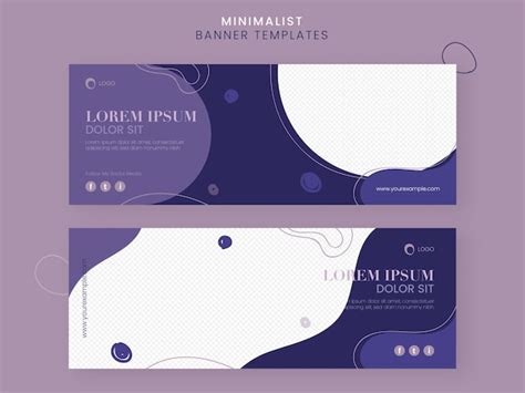 Premium Vector Set Of Abstract Minimalist Banner Template Design With