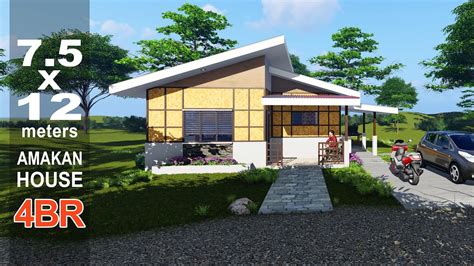 Simple Half Cement Half Bamboo House Design Amakan Bahay