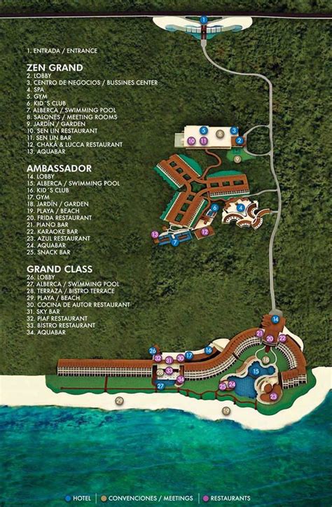 Resort Map Grand Velas Riviera Maya Riviera Maya Mexico