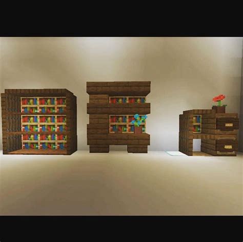 Some Nice Bookshelf Ideas Minecraft Minecraft Furniture Minecraft