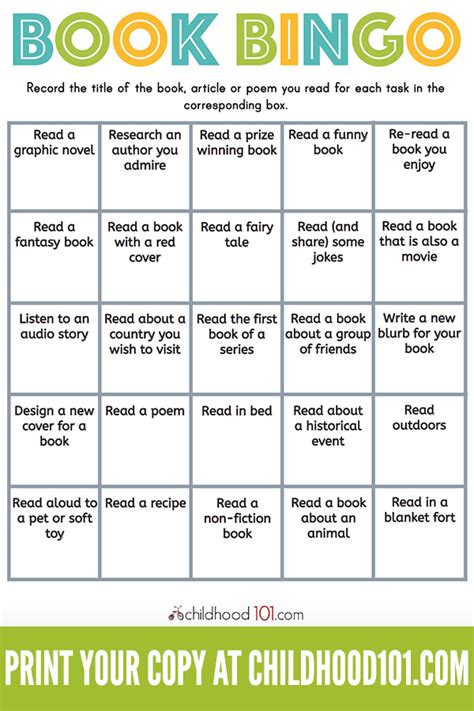 Get Reading With This Printable Book Bingo For Kids Laptrinhx News