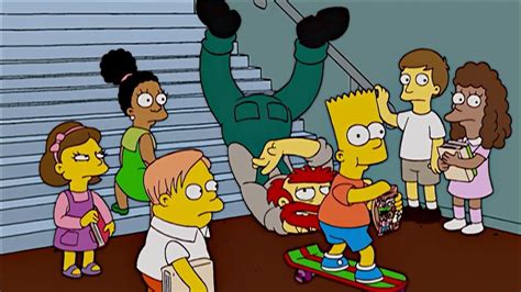Simpsons 심슨 바트의 스케이드보드를 타다가 넘어진 윌리 Youtube