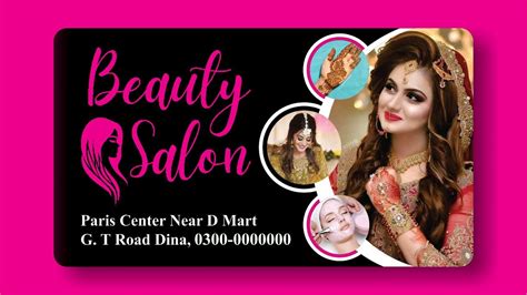 How To Make Beauty Salon Visiting Card Banner Panaflex Design In