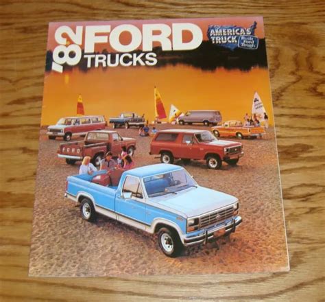 Original 1982 Ford Truck Full Line Foldout Sales Brochure 82 Bronco