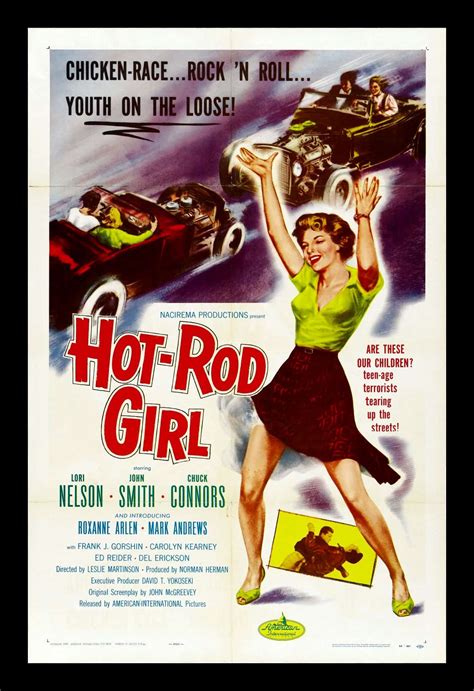 hot rod gang retro movie poster 1958