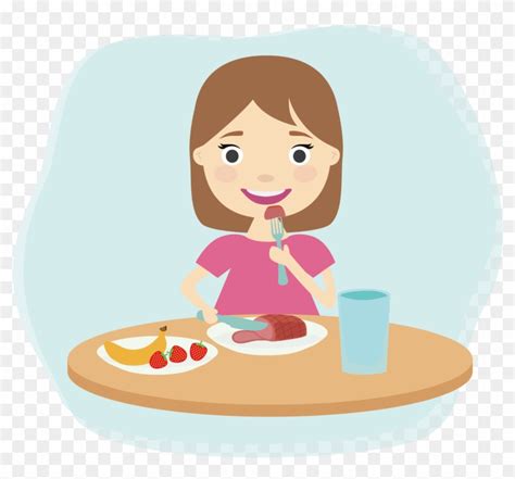 Child Eating Breakfast Clipart Etsy