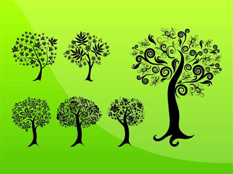 Trees Designs Vector Art And Graphics