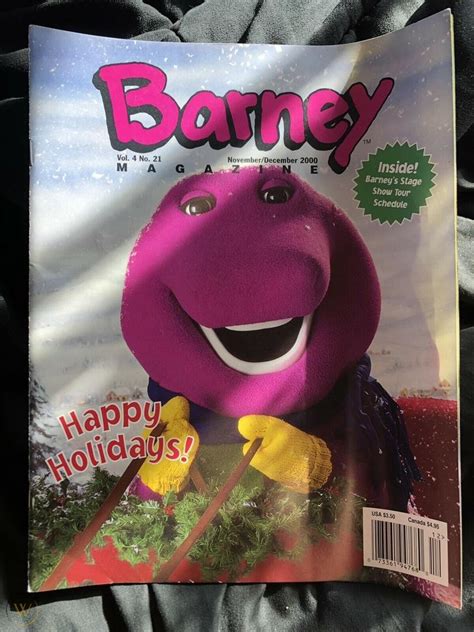 Barney Magazine Novemberdecember 2000 Happy Holidays Rare 2005460215