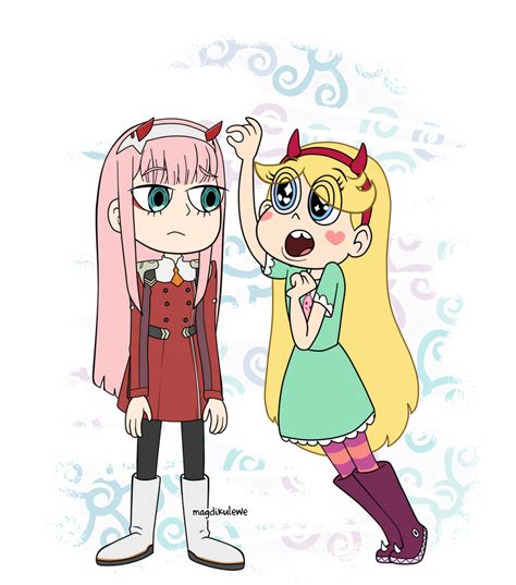 Zero Two Y Star Butterfly Ditf X Svtfoe By Magdikulewe On Deviantart