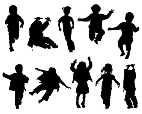 Free Vector Silhouette Of A Group Of Friends