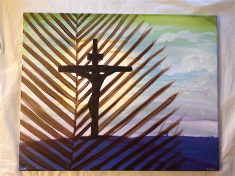 Palm Sunday Easter Paintings Palm Sunday Crosses Religion Logos