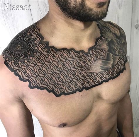The 100 Best Chest Tattoos for Men | Improb | Chest tattoo men, Cool chest tattoos, Geometric chest