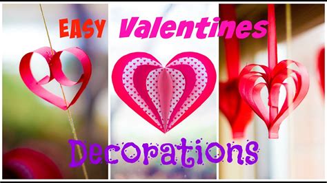 For the coming valentine's day, have you prepare your home and get ready for the romantic holiday? 3 Easy Valentines Day Decorations! - YouTube