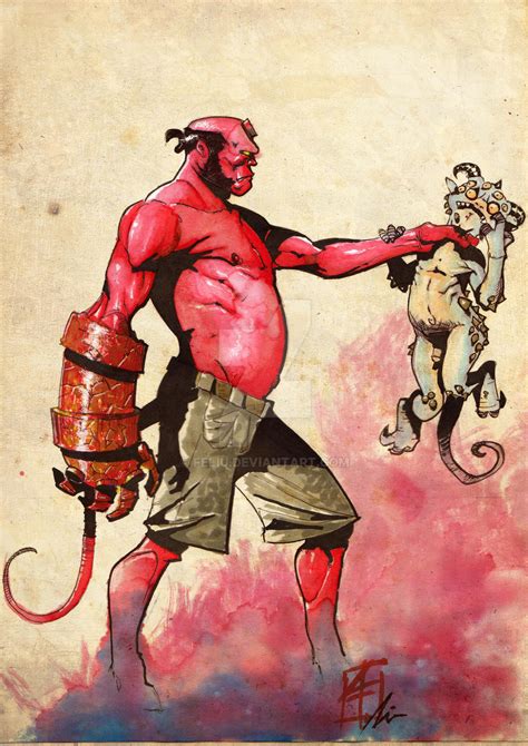 Hellboy Sketch By Feliu On Deviantart