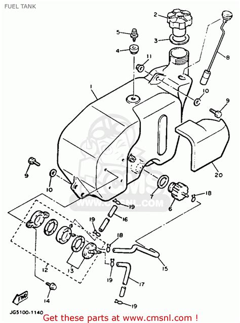 2090 x 1592 jpeg 421 кб. Yamaha G9-ah Golf Car 1992 Fuel Tank - schematic partsfiche
