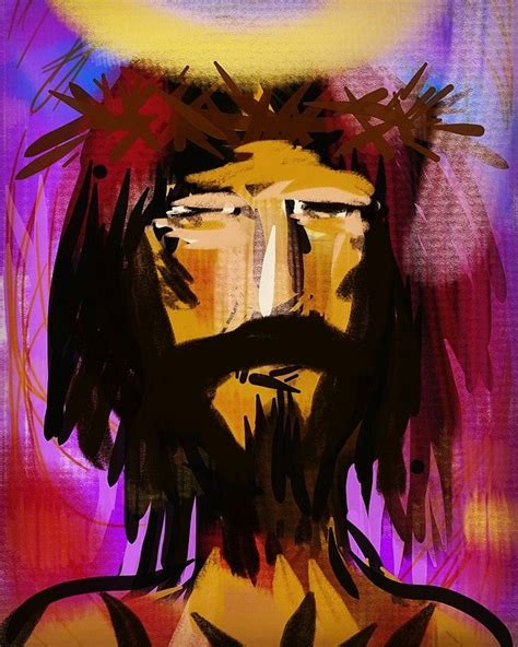 Jesus Modern Art Crucifixion Artist Markemark Simpson Illustration