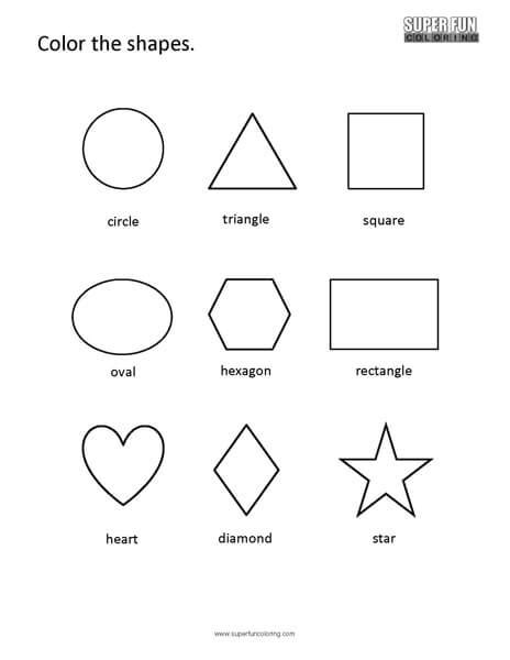 Learn To Draw Basic Shapes Coloring Page