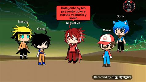 Goku Y Naruto Vs Mario Y Sonic Youtube