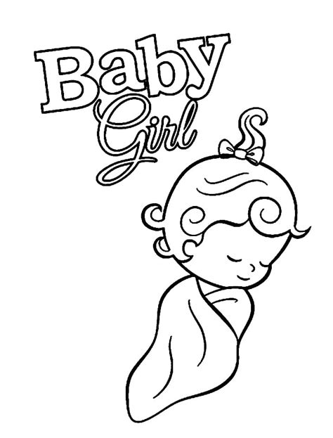 Happy Baby Girl Coloring Page Free Printable Coloring Pages For Kids
