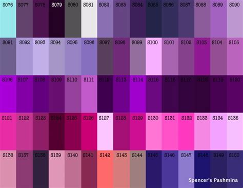 Anna Hewitt Soooo Omg Theres A Ton Of Purples Lol Purple Color Chart Shades Of
