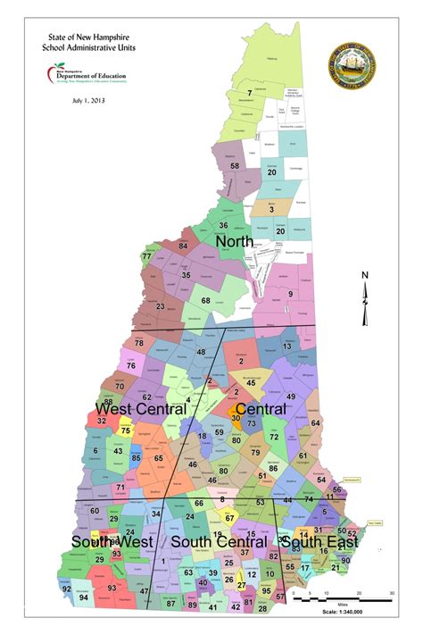 New Hampshire Teachers Of Mathematics Nhtm Regional Map