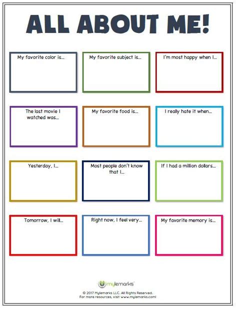 Great Ice Breaker Worksheet To Help Kids Learn More About Each Other