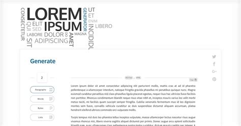 Lorem Ipsum Generator One Page Website Award