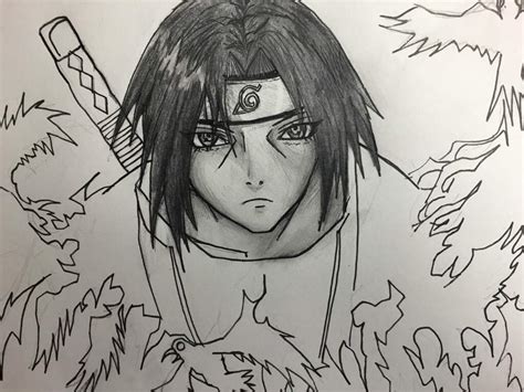Itachi Drawing Easy Face How To Draw Itachi Uchiha Face Step 5