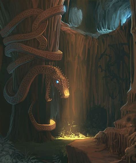 Snake Cave By Concept Art House On