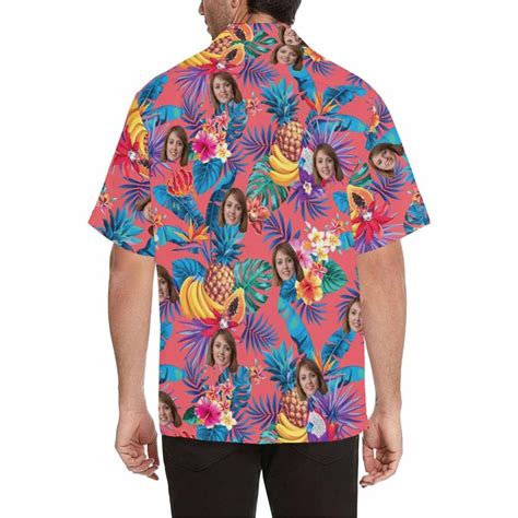 Custom Hawaiian Shirt With Face Photo Man Hawaii Shirt Etsy