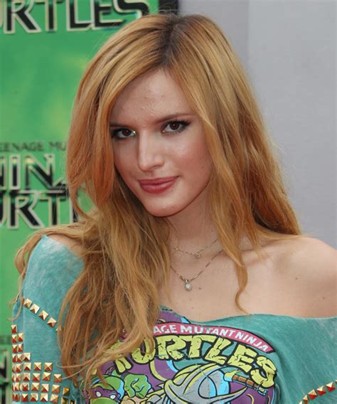 Bella Thorne Long Straight Casual Hairstyle Copper Red Hair Color