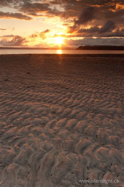 Tideflat Sandscape ~ Sunset Free Picture From South Point Cortes Island