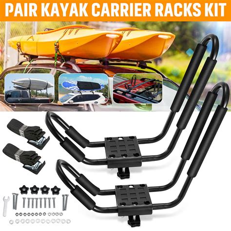 Paddlesports Two Sets With Straps Kayak Roof Rack Sets For Cars And