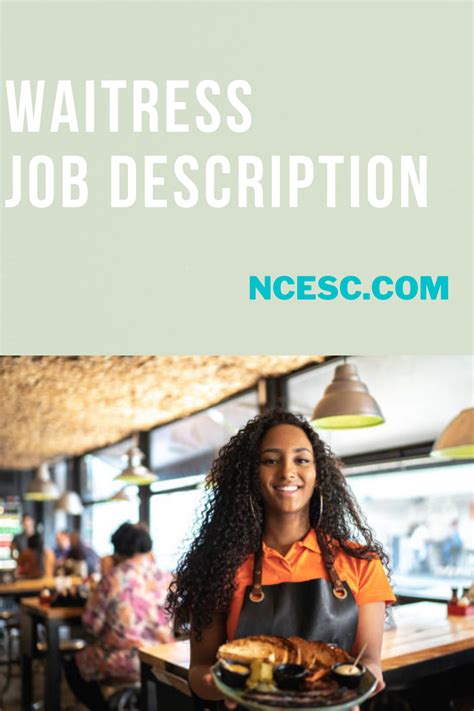 Waitress Job Description Life As A Waitress