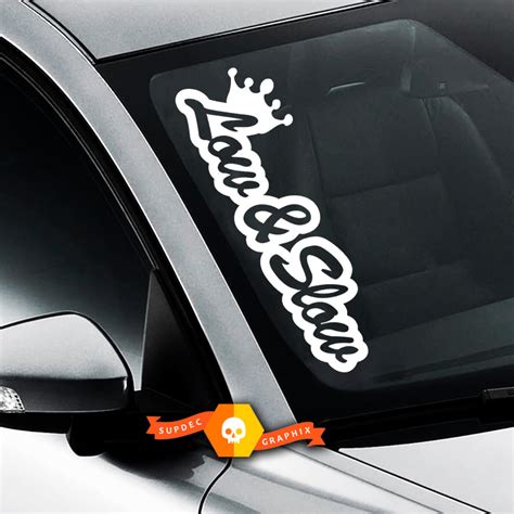Large Low And Slow Sticker Funny Jdm Windshield Honda Lowered Truck