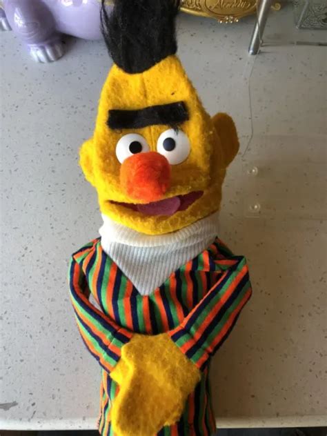 Rare Vtg Large 1980 Sesame Street Child Guidance Bert Soft Plush Puppet