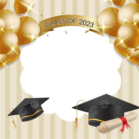 Chapéu De Balão De Temporada De Formatura Borda Dourada Png Graduação