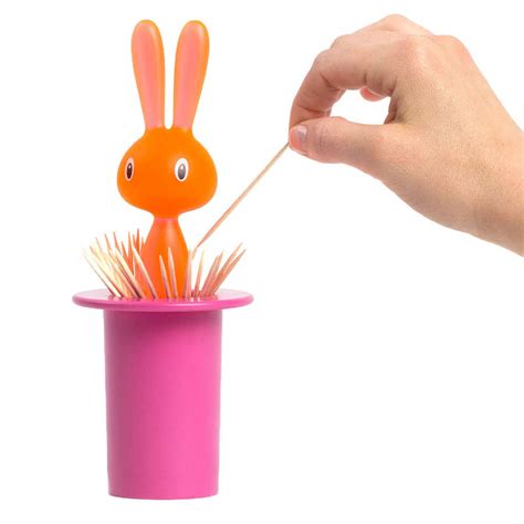 A Di Alessi Magic Bunny Toothpick Holder - Pink | NOVA68 Modern Design