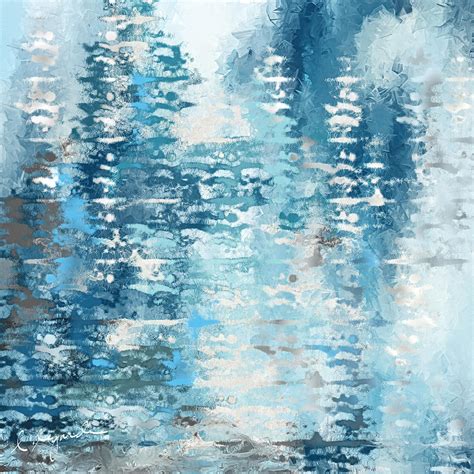 Blue And White Abstract Painting By Lourry Legarde Fine Art America