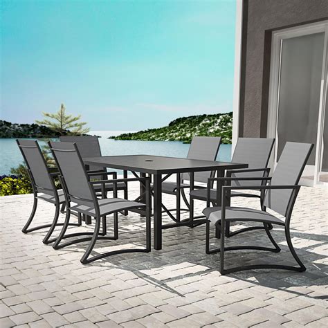 Outdoor Patio Dining Set With Sling Chairs Patio Furniture