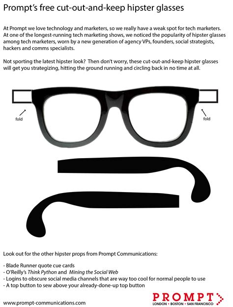 Printable Cardboard Glasses Template Elblogdedaniruiz