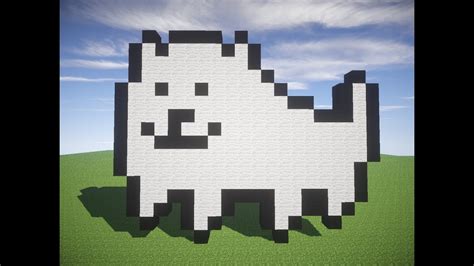 Minecraft Undertales Annoying Dog Pixel Art Speedbuild Youtube