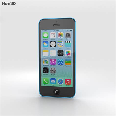 Apple Iphone 5c Blue 3d 모델 전자 기기 On Hum3d
