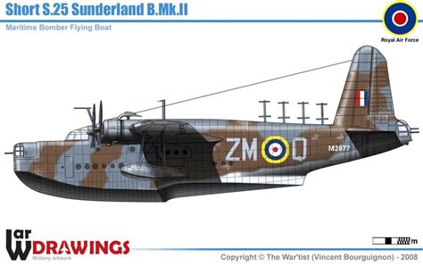 Short Sunderland Mk Ii Short Sunderland Amphibious Aircraft Sunderland