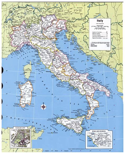 Mapa De Italia Grande