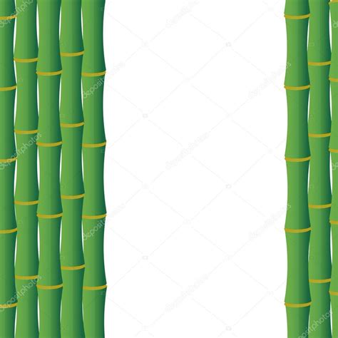 Fond Vert Avec Tiges De Bambou Image Vectorielle Par Mcherevan
