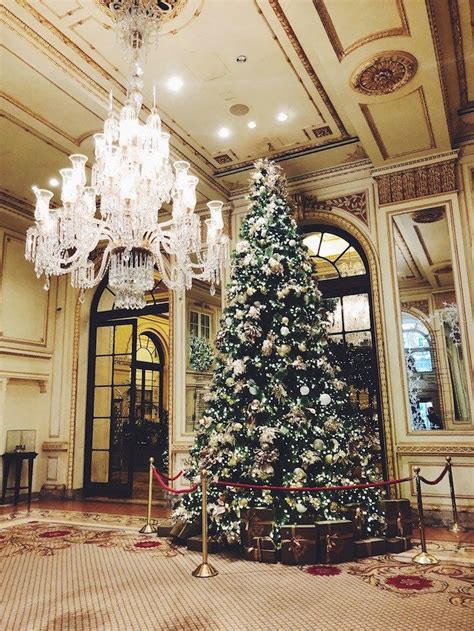 Christmas Tree At The Plaza Hotel In New York City Nyc Christmas New