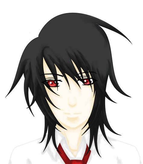 Young male face with big eyes. PZ C: anime boy